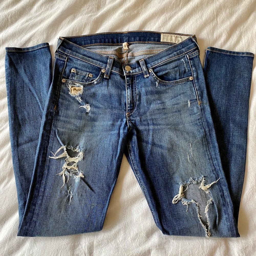 Rag & Bone Distressed Skinny Jeans